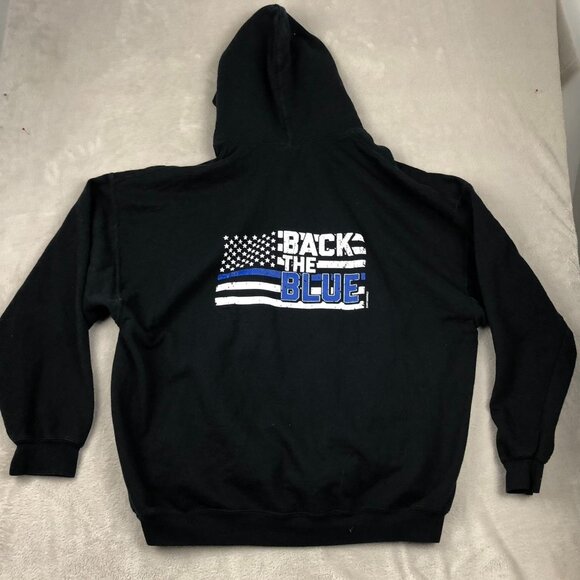 Gildan Men Hoodie Sweatshirt Size 2XL Black Ontario County PBA New York Pullover - Picture 7 of 7